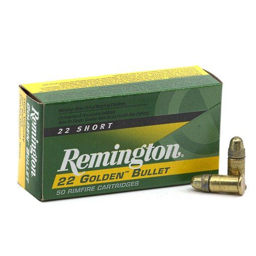 Remington Golden Bullet Ammunition 22 Long Rifle 40 Grain High Velocity Plated Lead Round Nose