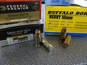 Buffalo Bore ammo 10mm automatic 180 grain jacketed hollow point ammo, for an enhanced self-defense experience. It's ideal for use in handguns and other gun