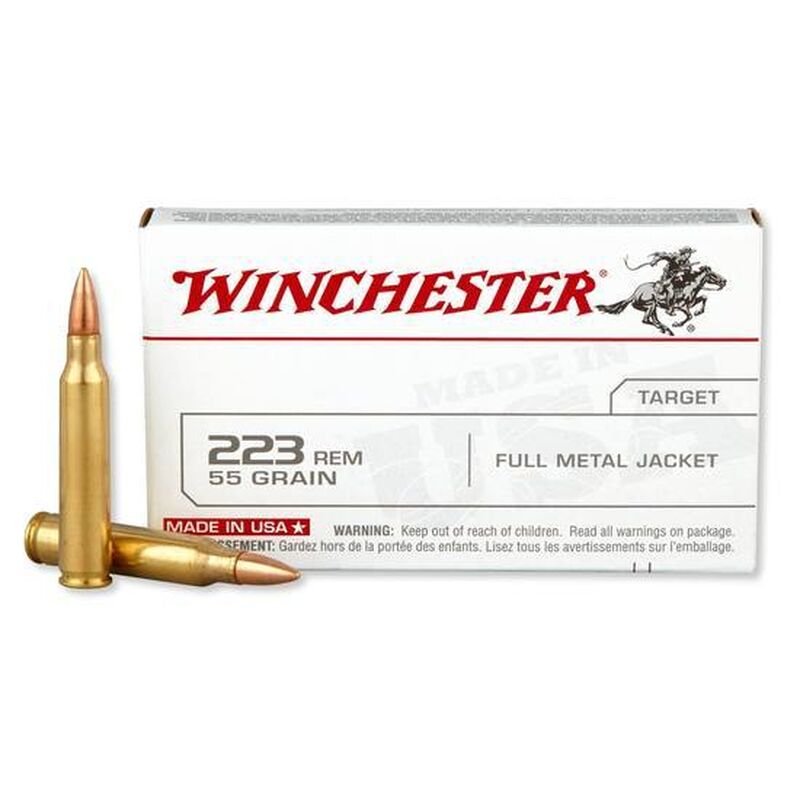 Winchester USA Ammunition 223 Remington 55 Grain Full Metal Jacket ...