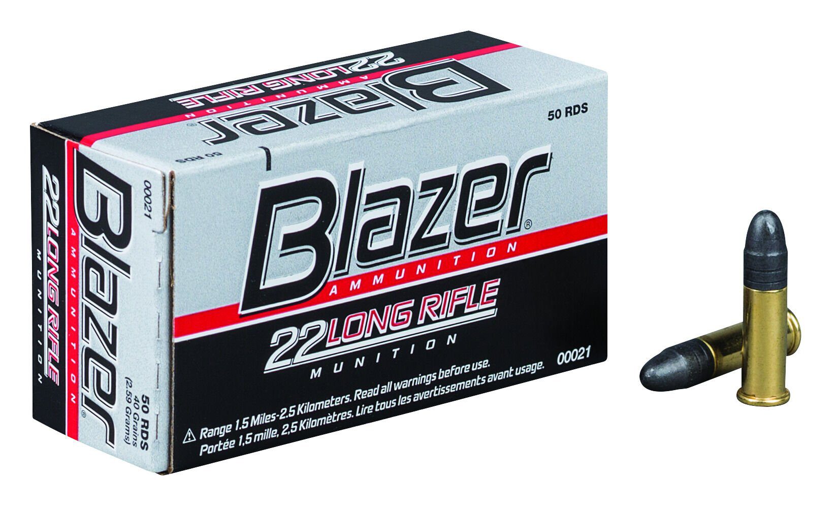 Blazer Ammunition 22 Long Rifle 38 Grain Lead Round Nose