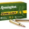 Remington Core-Lokt Centerfire Rifle Ammo uses only premium brass cases, primers, and powders that you can rely on in any hunting environment