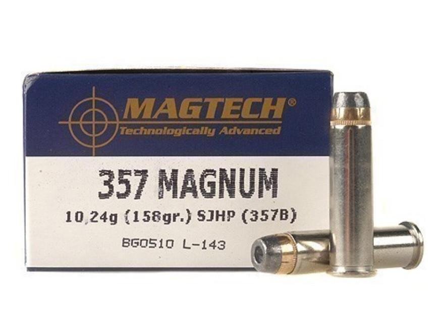 MagTech Ammunition - 357 Magnum - 95 Grain Solid Copper Hollow Point - 20  Rounds - Brass Case