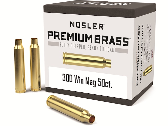 Nosler Custom Brass 300 Winchester Magnum Box of 50 was developed to complement their line of custom bullets. Each lot is weight-sorted to provide