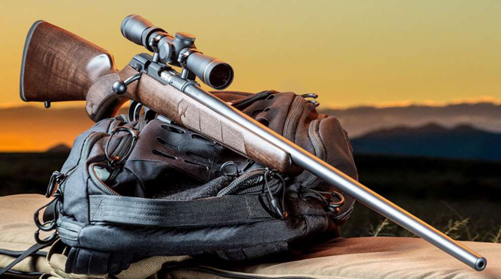 CZ 457 American Rimfire Rifle with Turkish Walnut Stock and Blued Barrel