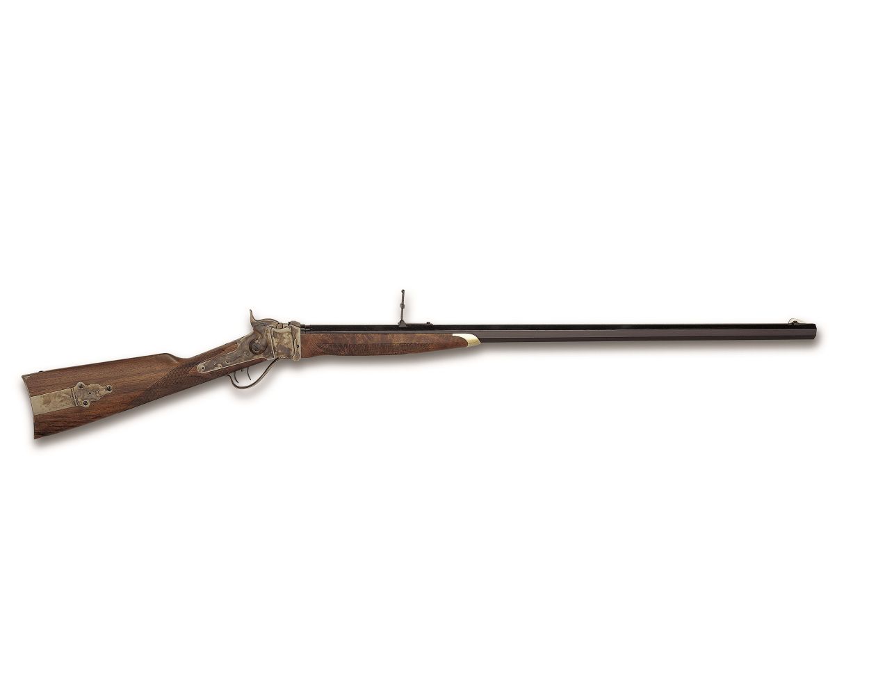 Pedersoli Sharps Long Range 1874 Rifle with Walnut Stock and Blued Barrel