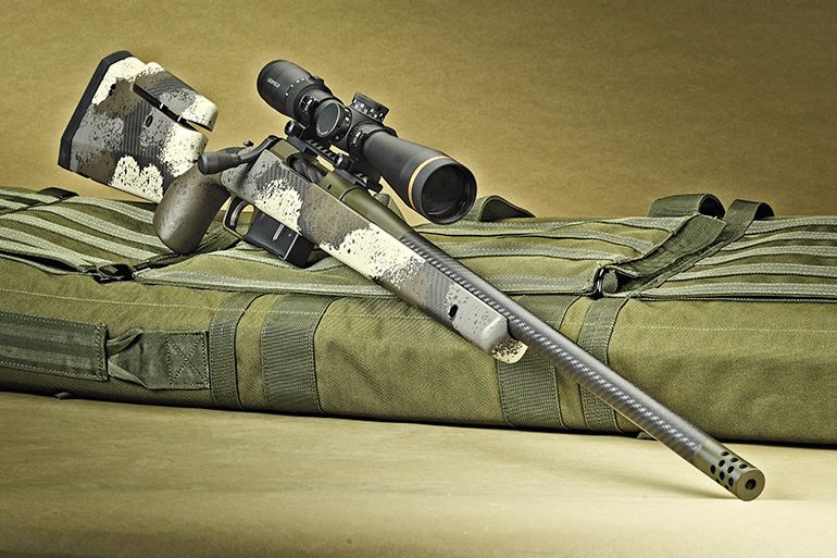 Springfield Armory Model 2020 Waypoint rifle featuring a carbon fiber stock and adjustable cheek comb, designed for hunting precision.