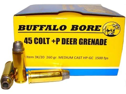 Buffalo Bore Ammunition 45 Colt (Long Colt) +P 260 Grain Jacketed Hollow Point