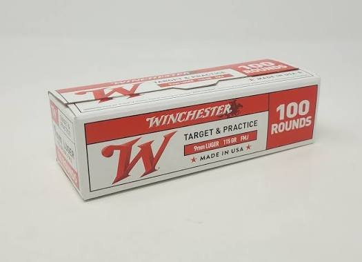 Winchester 9mm USA9MMVP 115 gr FMJ 100 rounds