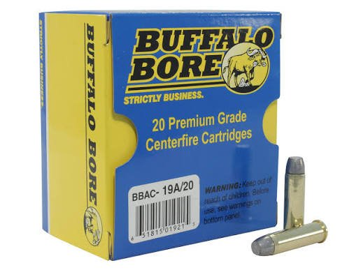 Buffalo Bore Ammunition Outdoorsman 357 Magnum 180 Grain Lead Flat Nose Gas Check Box of 20