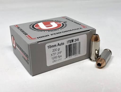 Underwood 10mm Auto Ammunition UW247 200 Grain Jacketed Hollow Point 20 Rounds
