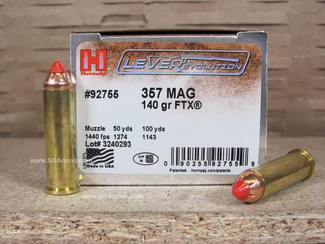 Hornady 357 Magnum LeverEvolution CASE H92755 140gr FTX 250 rounds