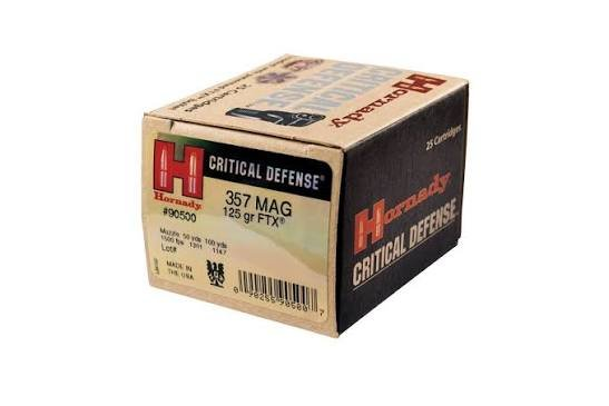 Hornady Critical Defense Ammunition 357 Magnum 125 Grain FTX Box of 25