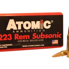 Atomic Ammunition 223 Remington Subsonic 77 Grain Hollow Point Boat Tail Box of 50