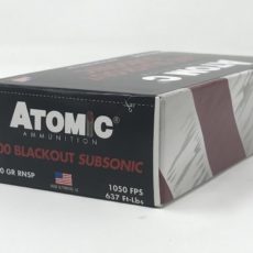 Atomic Ammunition 300 AAC Blackout Subsonic 260 Grain Expanding Round Nose Soft Point Box of 20