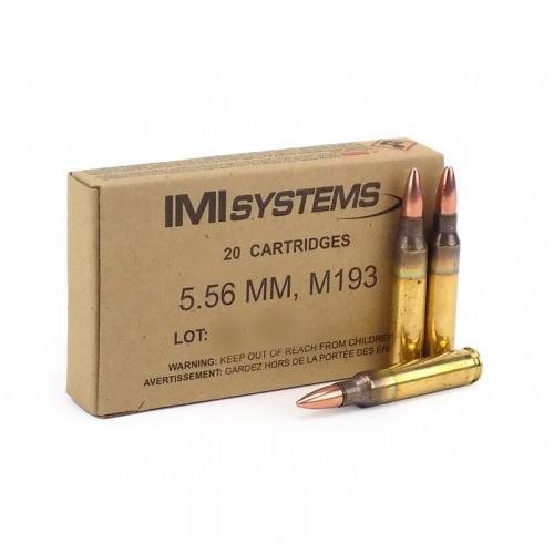 IMI Ammunition 5.56x45mm NATO 55 Grain M193 Full Metal Jacket Boat Tail