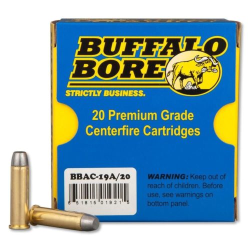 Buffalo Bore Ammunition Outdoorsman 357 Magnum 180 Grain Lead Flat Nose Gas Check Box of 20